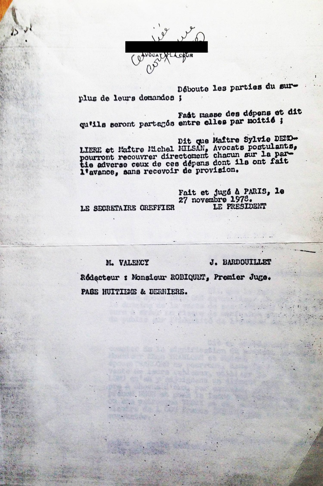 Décision de justice concernant l'emploi de la signature "TRANLONG" sur les oeuvres de l'artiste Décision de justice concernant l'emploi de la signature "TRANLONG" sur les oeuvres de l'artiste