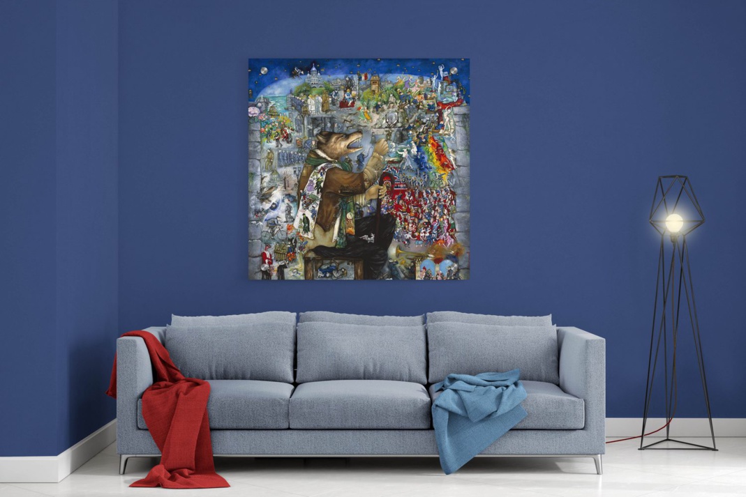 Mara Tranlong "Tumulte à Copenhague" d'après "Normance" Reproduction sur Plexiglass 110 cm 110 cm Mara Tranlong "Tumulte à Copenhague" d'après "Normance" Reproduction sur Plexiglass 110 cm 110 cm