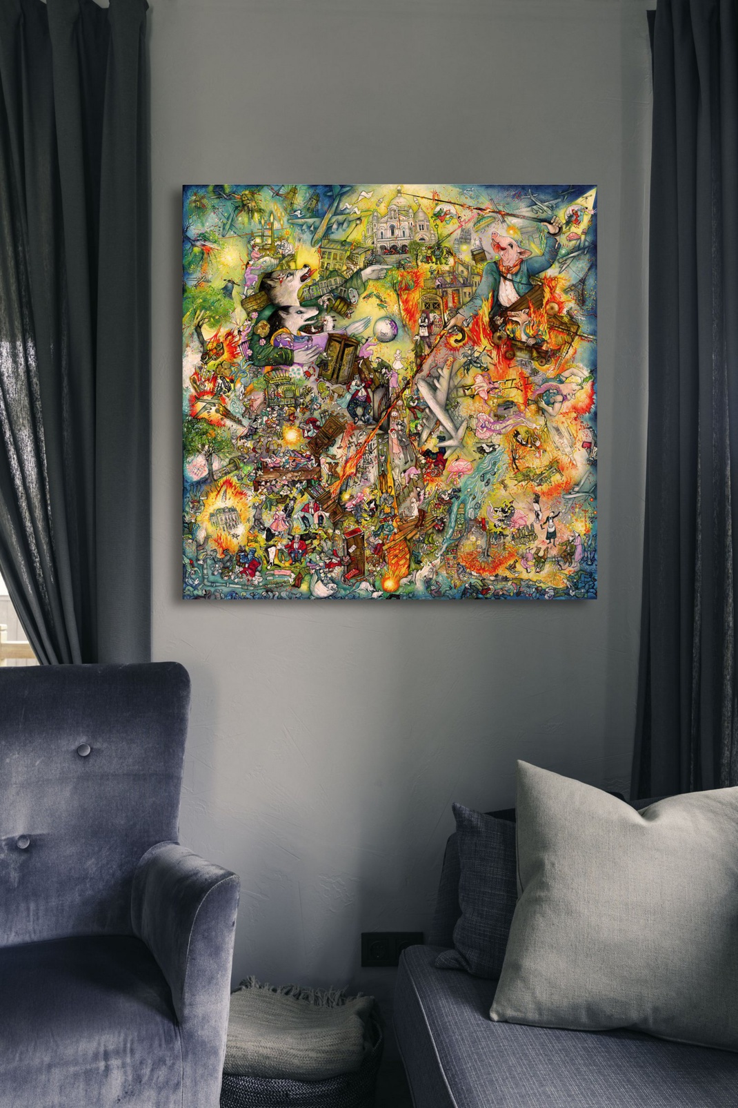 Mara Tranlong "Tohu Bohu" d'après "Normance" Reproduction sur Plexiglass 110 cm 110 cm Mara Tranlong "Tohu Bohu" d'après "Normance" Reproduction sur Plexiglass 110 cm 110 cm