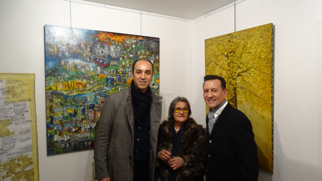 Vernissage de l'exposition "Mon Hommage à Céline" le 1 décembre 2017 à Montmartre