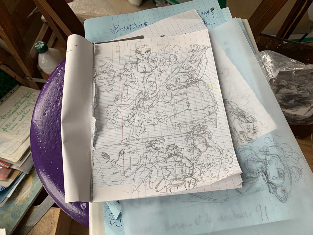 Dessins préparatoires... Dessins préparatoires...