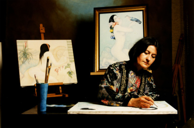 Mara Tranlong dans son appartement à Clichy Mara Tranlong dans son appartement à Clichy