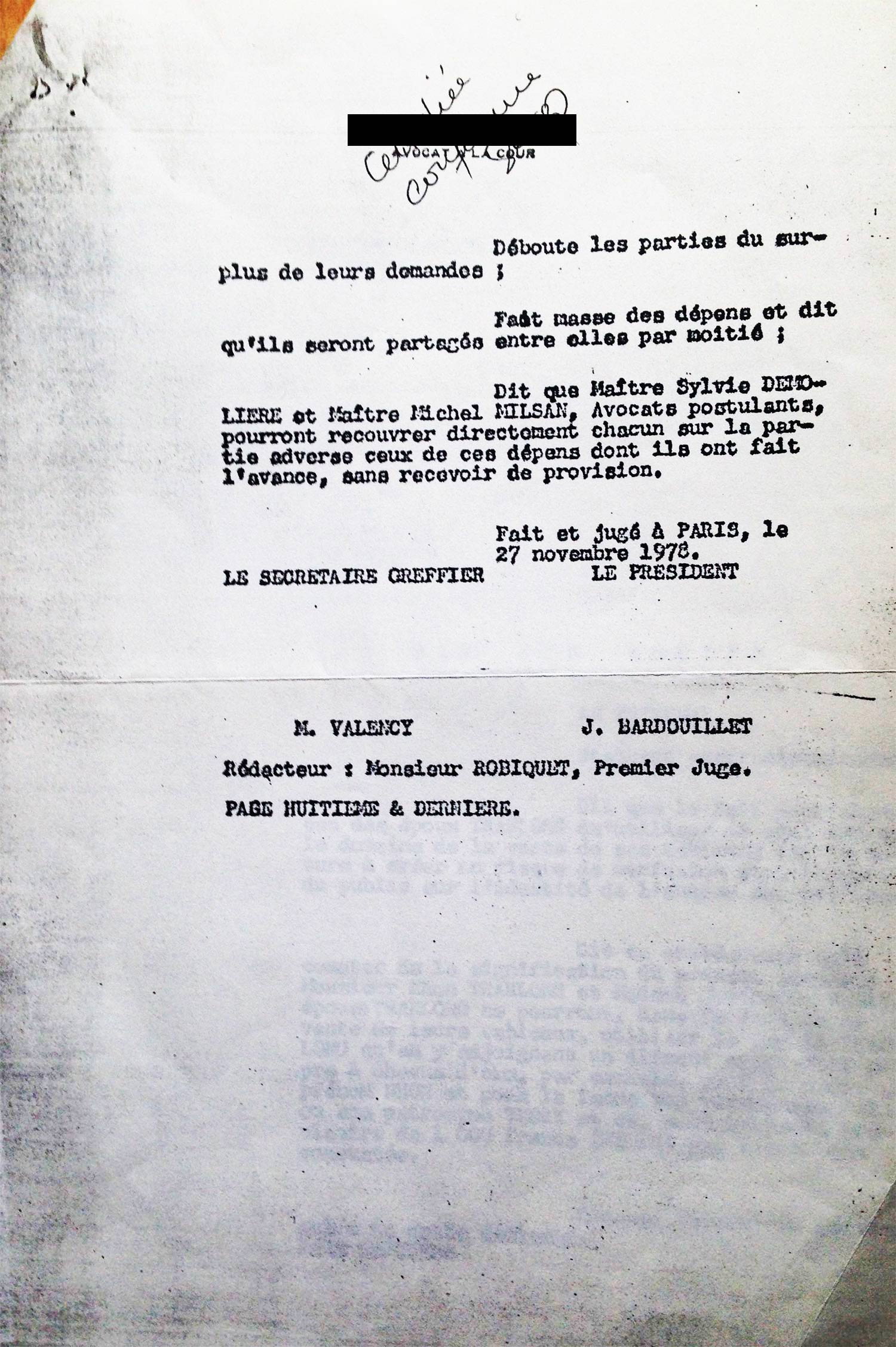 Décision de justice concernant l'emploi de la signature "TRANLONG" sur les oeuvres de l'artiste Décision de justice concernant l'emploi de la signature "TRANLONG" sur les oeuvres de l'artiste