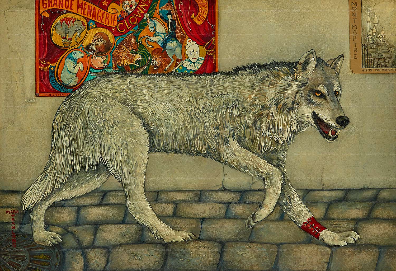 Mara Tranlong - Collection 2005-2008 - Les loulous de Montmartre - Titre : La Séance de 20 heures - Peinture acrylique sur bois - 80 cm x 55 cm Mara Tranlong - Collection 2005-2008 - Les loulous de Montmartre - Titre : La Séance de 20 heures - Peinture acrylique sur bois - 80 cm x 55 cm