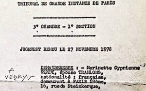 Décision de justice concernant l'emploi de la signature "TRANLONG" sur les oeuvres de l'artiste