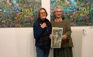 Alice Bséréni et la Mémoire de Montmartre nous ont rendu visite lors de l'exposition "Mon Hommage à Céline"